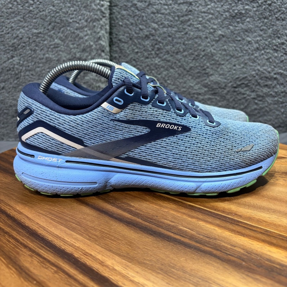 Brooks Ghost 15 Womens Running Shoes Blue Navy Green 1203801B472 Size 9B